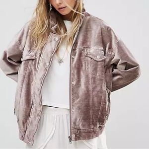 Free People Velvet Trucker Jacket